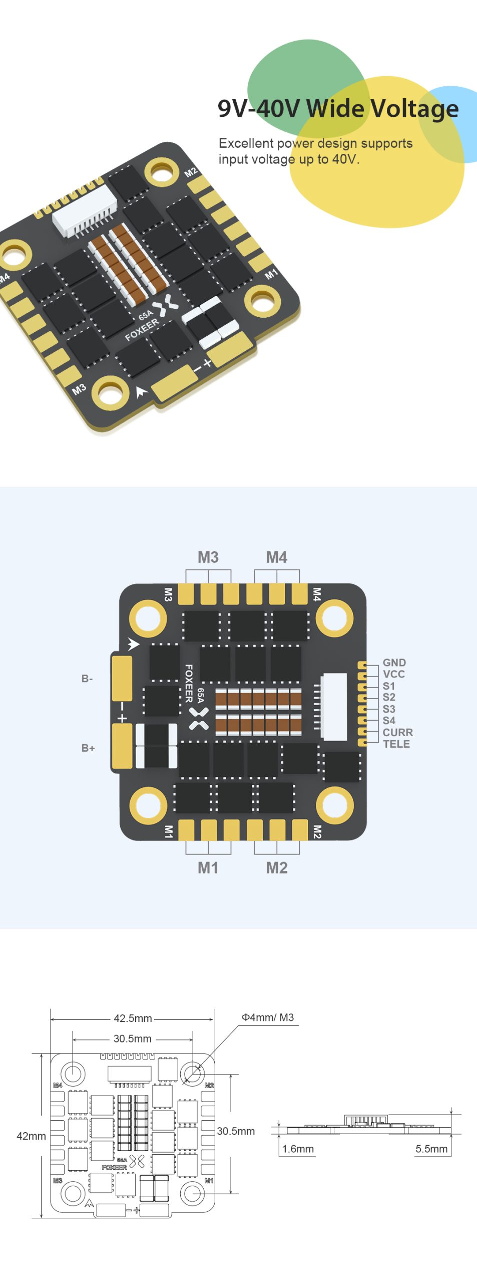 Foxeer Reaper 65A ESC 4IN1 3030 BL32 8S