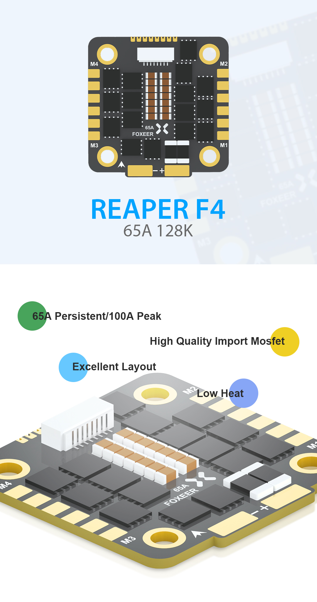 Foxeer Reaper 65A ESC 4IN1 3030 BL32 8S